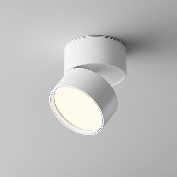 Накладной светильник  12W Белый дневной Онда / Onda C024CL-12W4K-W-1 220V цилиндр поворотный белый