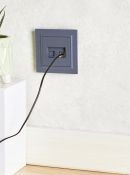 Розетка двойная RJ11+RJ45 кат.5E РК/Т12-БрМ маренго BR-KT20-O-1-K35 BRITE IEK