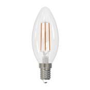светодиодная лампа свеча Белый дневной  6W UL-00008329 LED-C35-6W/4000K/E14/CL/SLF Volpe Optima
