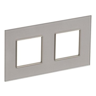 Рамка стеклянная 2 поста IEK SKANDY SK-M22-G-K37 SK-F22Sh шампань