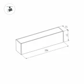 Магнитный трековый светильник  6W Белый теплый MAG-FLAT-45-L205 100deg  24V на магнитный шинопровод черный 046576 DALI