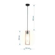 Подвесной светильник без лампы 14-41 1x60W E27 &quot;Клэр&quot; фигурный черный/дерево