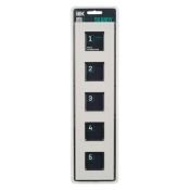 Рамка стеклянная 5 постов IEK SKANDY SK-M52-G-K01 SK-F25W арктический белый