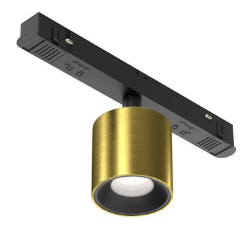 Трековый светильник  7W Белый-MIX Альфа/Alfa S Exility 50deg TR132-4-7W-DS-BS IP20 на магнитный шинопровод латунь