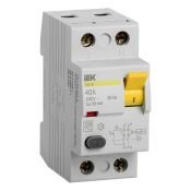 Выключатель дифференциальный (УЗО) ВД1-63 2Р 40А 30мА MDV10-2-040-030 KARAT IEK