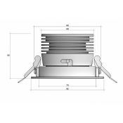 Встраиваемый светильник  10W Белый теплый 0830705 DOT (RAL9003/60deg — 3K/10W/CRI90) круглый белый