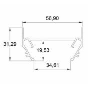 Профиль закладной SOLID TR3050-AL для натяжного потолка 2м