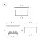 светильник    11W Белый дневной 061187 LTD-DAFNA-GROUND-R130 35deg 4000K цилиндр встраиваемый серебристый