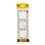 Рамка пластик 3 поста IEK BRITE BR-M32-K10 РУ-3-БрКр бежевый