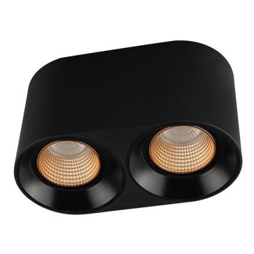 Накладной светильник DENKIRS без лампы RODVIG DK3096-BK+BR 2xGU5.3 фигурный черный/бронзовый