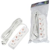 удлинитель с заземлением Uniel UL-00010007 S-GCU4-5 WHITE 5м Ultra