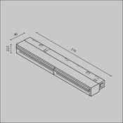 Трековый светильник  12W Белый теплый TR106-2-12W3K-B Парете / Parete Exility IP20 на магнитный шинопровод черный