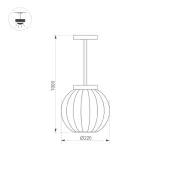 светильник   7W Белый теплый 030004(1) LGD-PEARL-HANG-7W 220V IP65 фигурный подвесной серый