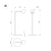 Торшер  6W Белый теплый 058485 SP-OTTORI-FLOOR 30 deg 230V бронза