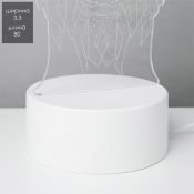 Основание для светильника LED 3 режима 3000-6000К USB белый 9,5х9,5х4 см