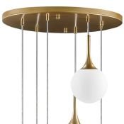 Люстра подвесная Lightstar без лампы 813062 GLOBO 6х40W E14 белый/золота