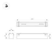 Трековый светильник  12W Белый дневной 044431 MAG-VIBE-FLAT-L293 100deg на магнитный шинопровод черный