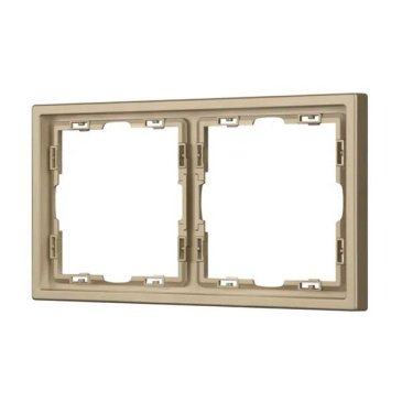 Рамка пластик 2 поста Arlight FRM-NOBE-SFPL-2-GD светлое золото