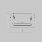 Накладной алюминиевый профиль Maytoni с экраном 15x6 ALM-001-B-2M 631003 черный