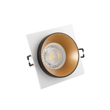 Встраиваемый светильник без лампы DENKIRS LEMVIK DK2402-GD GU10/GU5.3 черный/золотой квадратный
