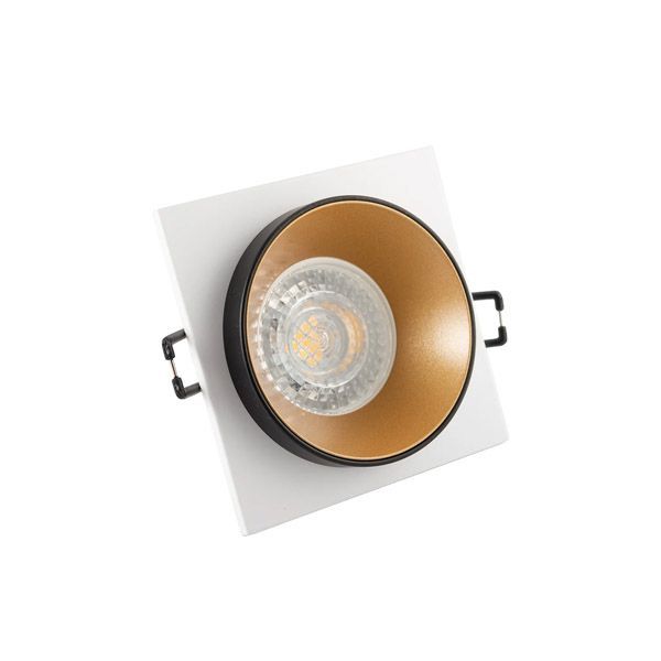 Встраиваемый светильник без лампы DENKIRS LEMVIK DK2402-GD GU10/GU5.3 черный/золотой квадратный