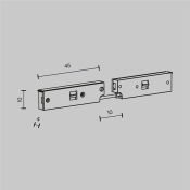 Коннектор питания угловой с проводом 1см Levity TRA184CPC-1B-3 чёрный