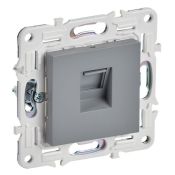 Розетка встраиваемая компьютерная IEK SKANDY SK-K10-2-K03 SK-K02Gr RJ45 кат.6 серый