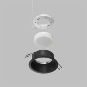 Встраиваемый светильник без лампы DENKIRS INER DK2155-BK GX53 черный круглый