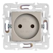 Штепсельная розетка встраиваемая IEK SKANDY 10А SK-R10-10-K37 SK-R02Sh без з/к без шторок шампань