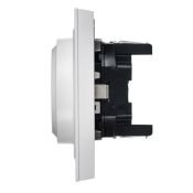 Штепсельная розетка встраиваемая двойная IEK BRITE 16А BR-R21-16-K91-F РС12-3-БрАБ без з/к без шторок в сборе арктический белый