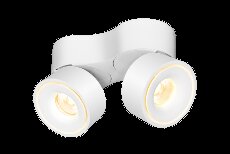 Накладной светильник  30W Белый теплый ORBITA X2 WHITE 220V дим. поворотный круглый белый