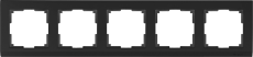Рамка  пластик 5 постов WERKEL Stark WL04-Frame-05 / W0051808 черный