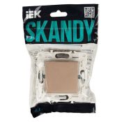 Выключатель встраиваемый одноклавишный перекрестный IEK SKANDY SK-V13-0-10-K98 SK-V03Sa песочный