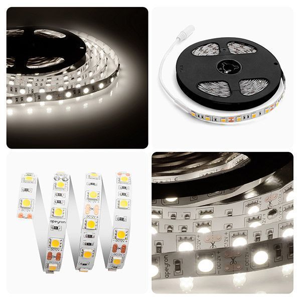 Светодиодная лента Белый дневной 5050 12V 14.4W/m 60Led/метр 00-129 Стандарт 10мм IP20 Светодиодная лента Белый дневной 5050 12V 14.4W/m 60Led/метр 00-129 Стандарт 10мм IP20