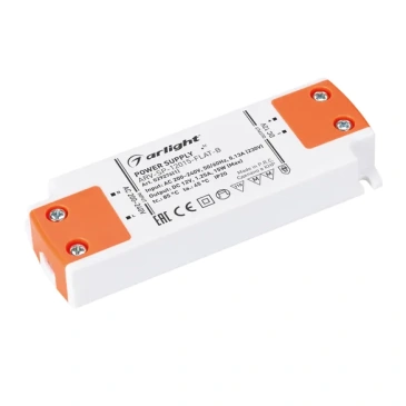 Блок питания (AC-DC) 12V  15W 029276(1) ARV-SP-12015-FLAT-B IP20 пластик