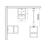 комплект профиля DesignLed с экраном LS.4970 2500 мм подвесной