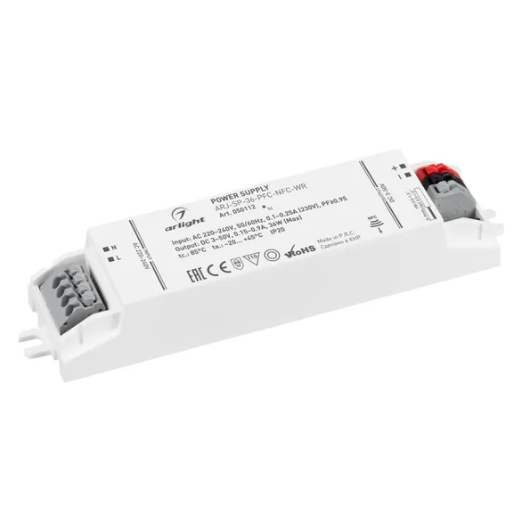 блок питания токовый (AC-DC)   150-900mA  36W 050112 ARJ-SP-36-PFC-NFC-WR пластик
