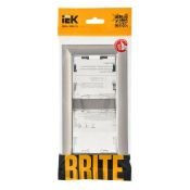 Рамка пластик 2 поста IEK BRITE BR-M22-12-4-K23 РУ-2-Бр хром/никель