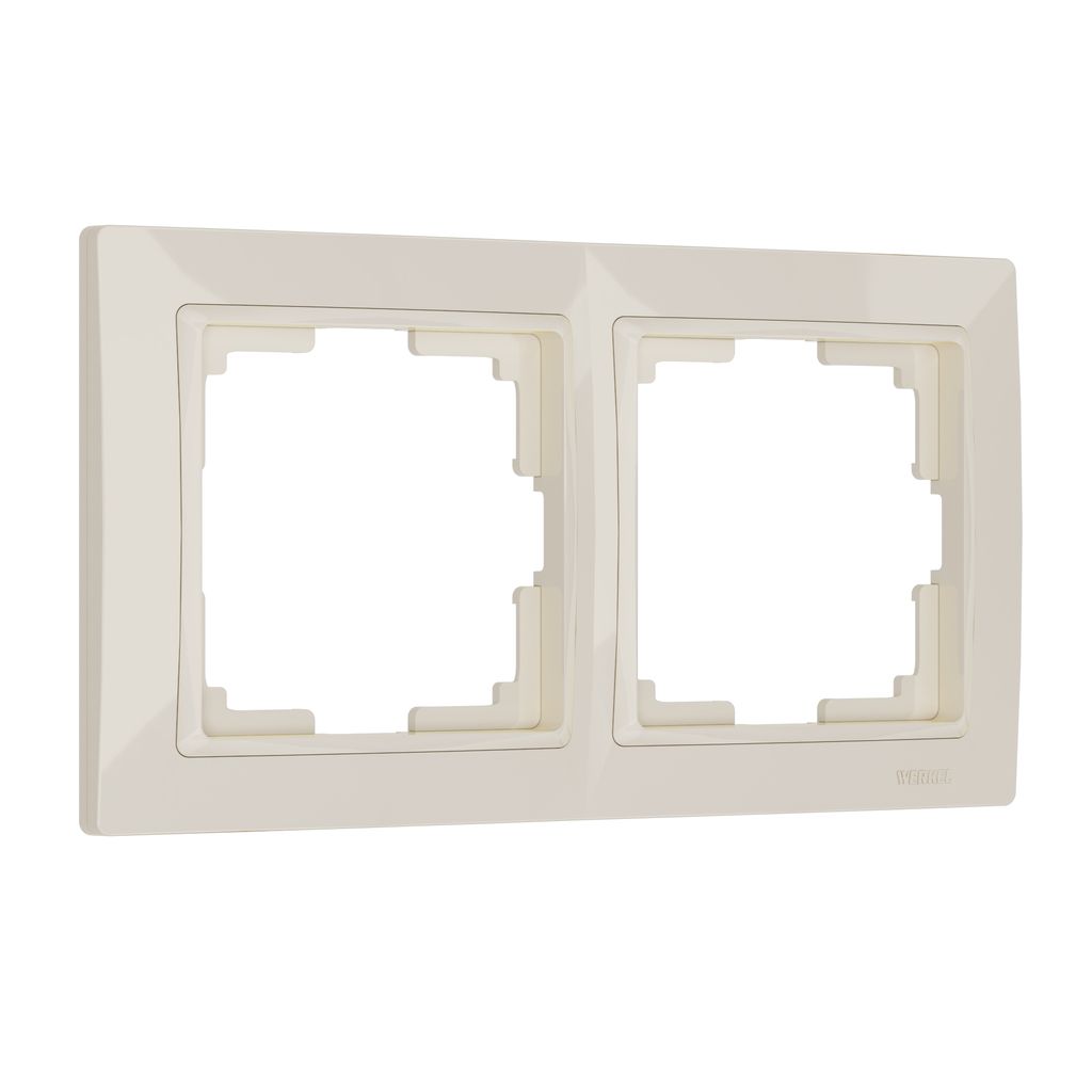 Рамка пластик 2 поста WERKEL Snabb Basic WL03-Frame-02 / W0022003  слоновая кость Уценка!!!