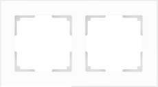 Рамка стеклянная 2 поста WERKEL Favorit WL01-Frame-02 / W0021105  белый матовый