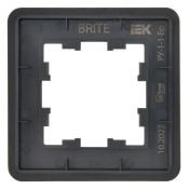 Рамка металлическая 1 пост IEK BRITE BR-M12-M-01-K02 РУ-1-1-Бр черный RE