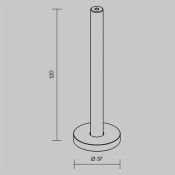 Крепление настенное/потолочное для круглого шинопровода Levity TRA184CW-R-11B чёрный