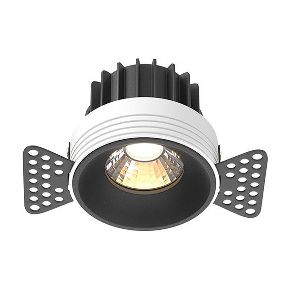 Встраиваемый светильник  12W Белый теплый DL058-12W3K- TRS-B Раунд/Round 50deg 230V круглый черный