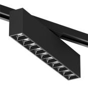 Трековый светильник однофазный  20W Белый дневной SOLID EDDER DK6444-BK IP20 на шинопровод черный