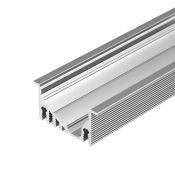 алюминиевый профиль с экраном ALU-ASYMETRIC-2000 ANOD+FROST LENS 019270