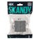 Выключатель встраиваемый двухклавишный проходной с подсветкой IEK SKANDY SK-V22-1-10-K03 SK-V10Gr серый