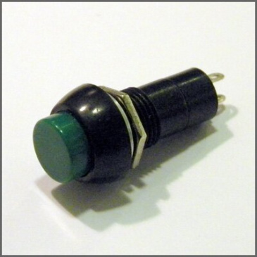 Кнопка M12 OFF-(ON) RWD-208 (PBS-11B, PB-305) 3A/250V 2c -зеленая-