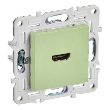 Розетка встраиваемая HDMI IEK SKANDY SK-H10-K06 SK-H01G мятный