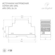 Блок питания (AC-DC) 24V   36W 059900  ARV-DRS-36-24 на din рейку