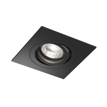 Встраиваемый светильник без лампы DENKIRS HYDRO DK2111-BK GU10 черный квадратный IP44